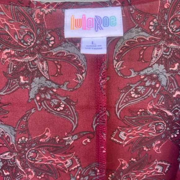 LulaRoe Kimono Style Shear Flowing Top Size Large - Picture 4 of 8